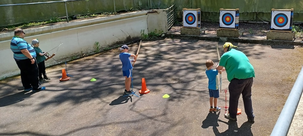 Beavers enjoying Archery